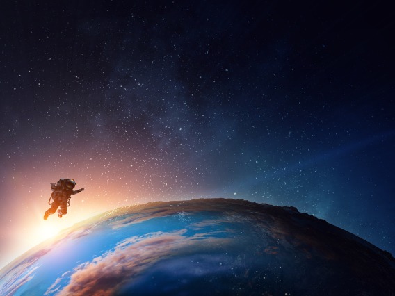 Image of astronaut in space