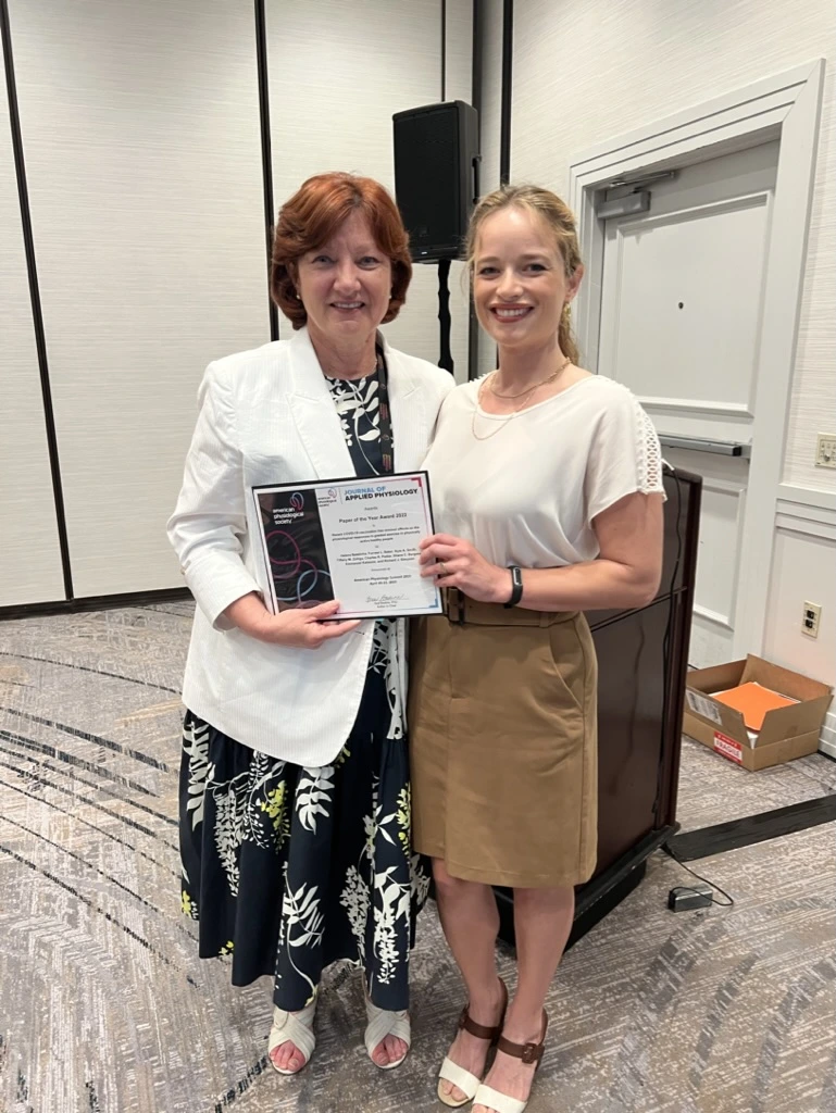 Photo of He receiving award